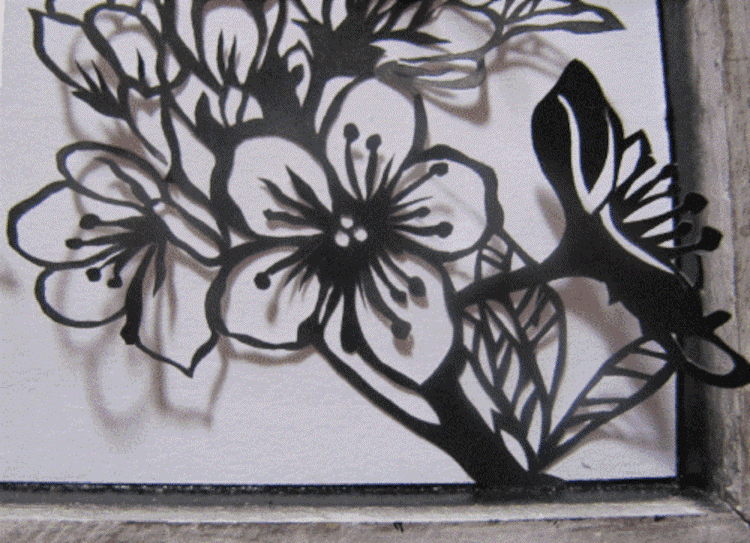 Scherenschnitt Schmetterlinge 3D