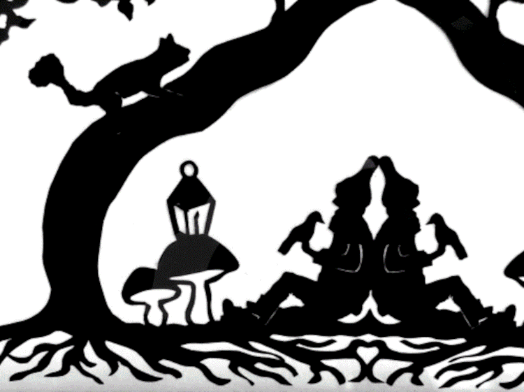 Scherenschnitt Zwerge