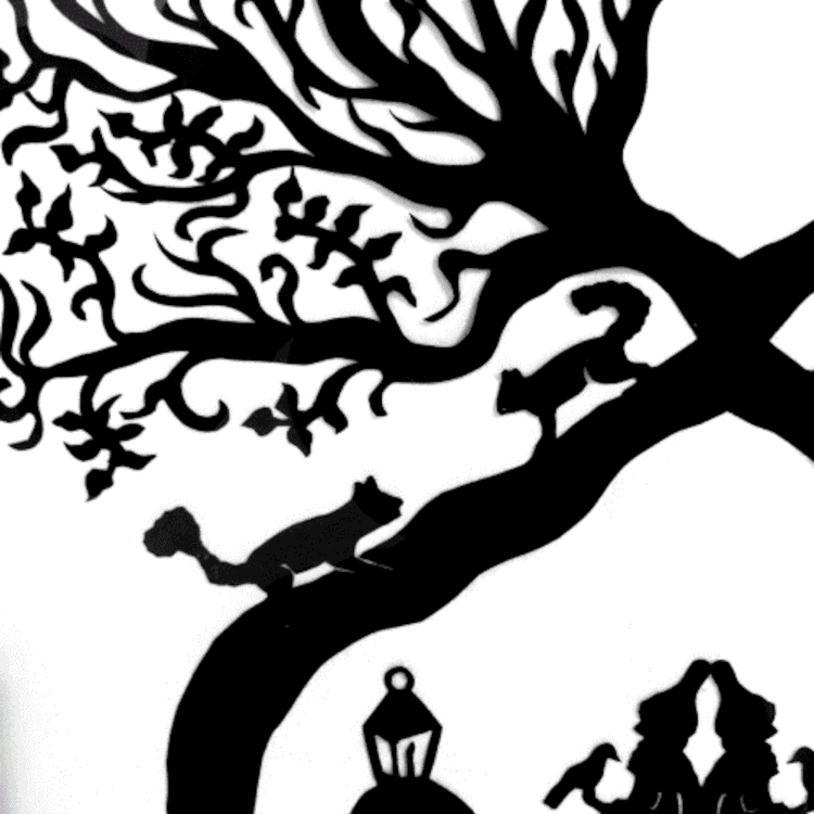 Scherenschnitt Zwerge