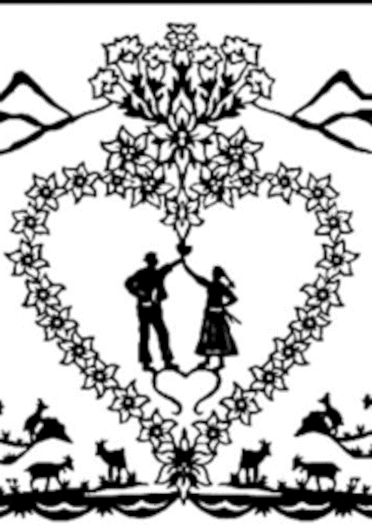 Scherenschnitt Alptanz